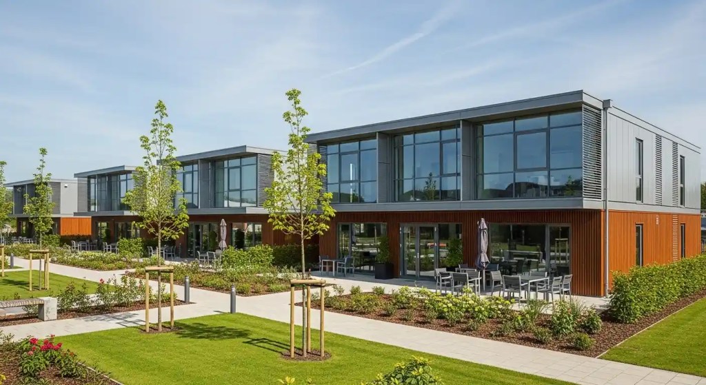 Completed modular building ready for use.