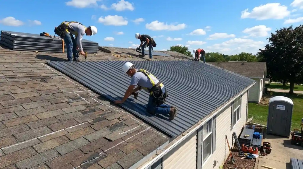 replacing shingle roof with metal
