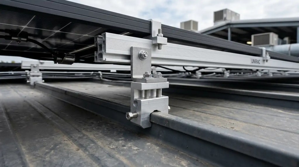 solar installation on metal building