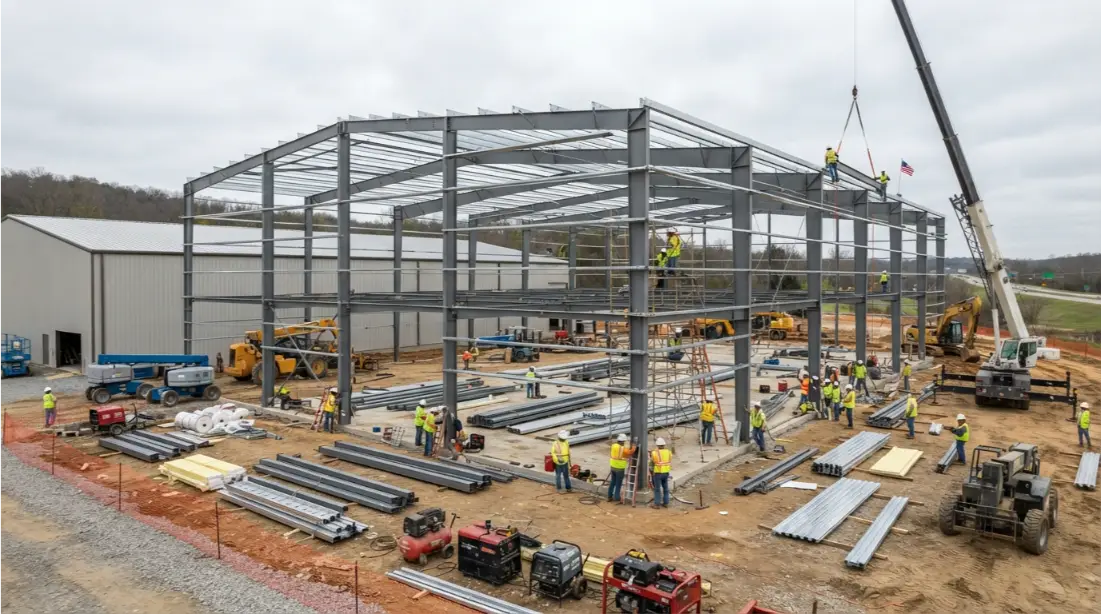 Metal_building_construction_site