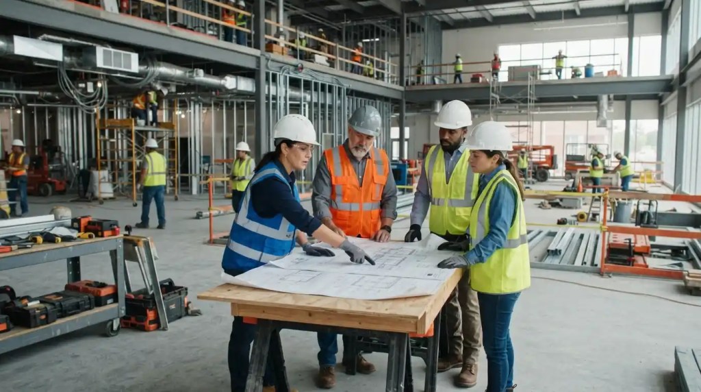 Professionals_reviewing_architecure