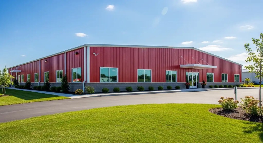 painted metal building